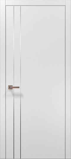 Ușă de interior PL-24 – eleganță modernă cu inserții verticale din aluminiu