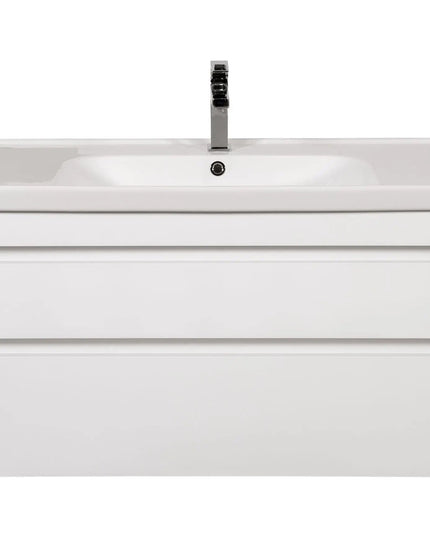 Mobilier de baie suspendat Vintage, Alb lucios