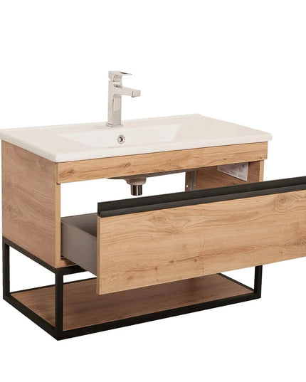 Mobilier de baie suspendat Loft Iron, Seville