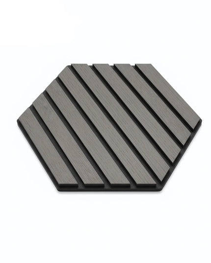 Panou riflaj decorativ, hexagonal - Antracit Mat XYPT-05