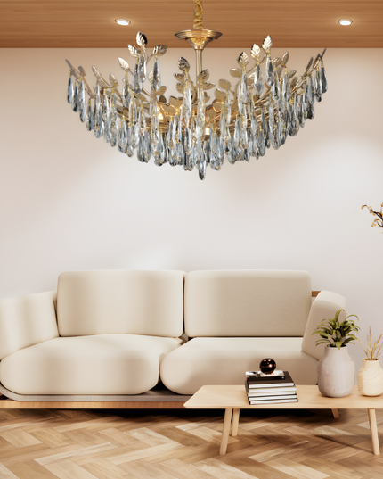 Candelabru Crystal Grace 850, iluminat modern, bec 8 x E14, auriu 6747/850