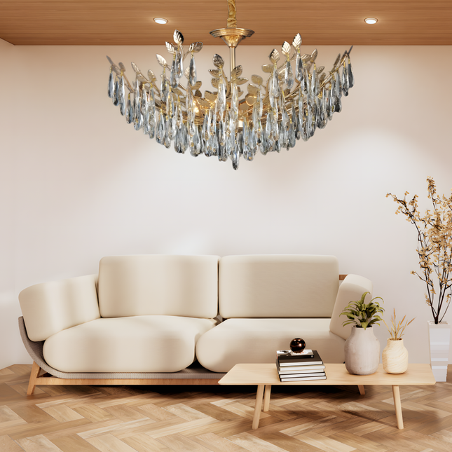 Candelabru Crystal Grace 850, iluminat modern, bec 8 x E14, auriu 6747/850