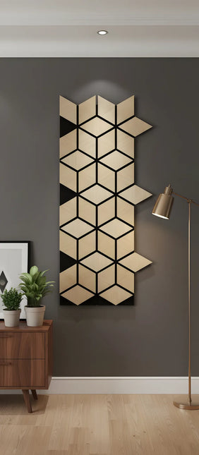 Panou riflaj decorativ Cubic Wood - stejar natur XYPT-12