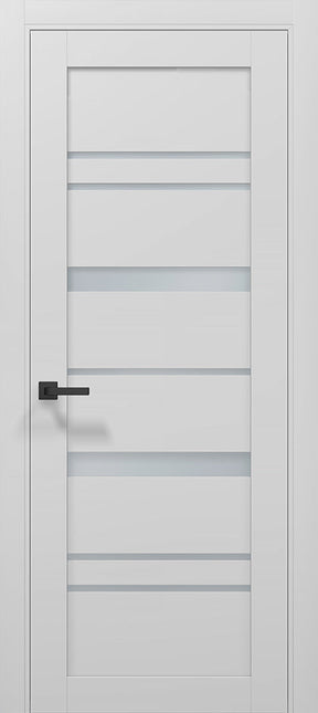 Ușă T05 Gri Mat – Design Tehnic cu Linii Orizontale - Tetra/Carlo Porte