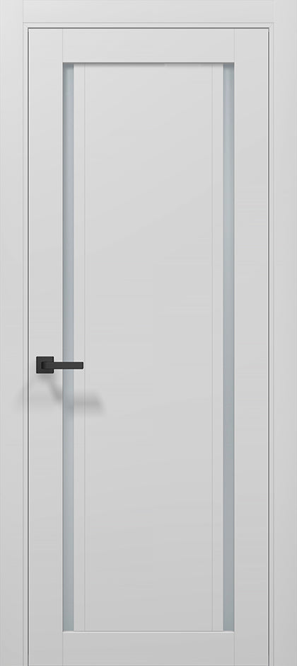 Ușă T10 Alb Mat – Design Minimalist cu Decupaj Vertical / Tetra-Carlo Porte