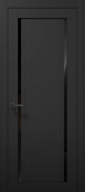 Ușă T10 Alb Mat – Design Minimalist cu Decupaj Vertical / Tetra-Carlo Porte