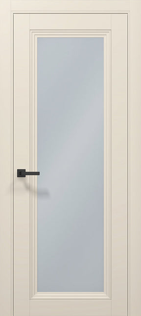 Ușă T13 Negru Mat cu Sticlă Sablata – Design Clasic-Modern - Tetra / Carlo Porte