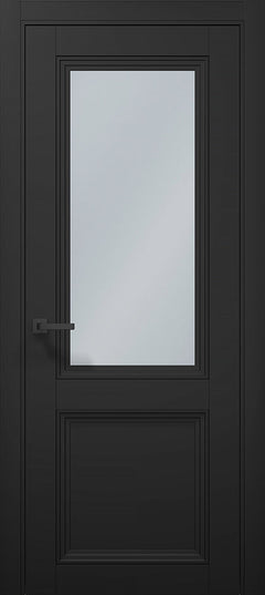 Ușă Interior T15 cu Geam Mat Satinat și Panou Frezat / Tetra-Carlo Porte