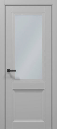 Ușă Interior T15 cu Geam Mat Satinat și Panou Frezat / Tetra-Carlo Porte
