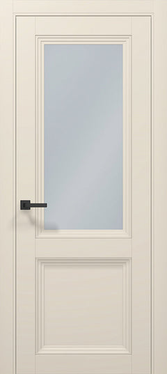 Ușă Interior T15 cu Geam Mat Satinat și Panou Frezat / Tetra-Carlo Porte