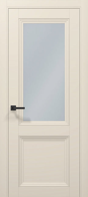 Ușă Interior T15 cu Geam Mat Satinat și Panou Frezat / Tetra-Carlo Porte