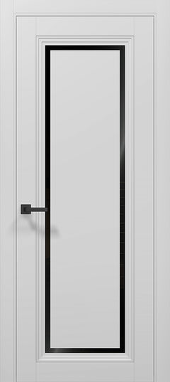 Ușă de interior T-16 cu chenar din sticlă, design clasic-modern
