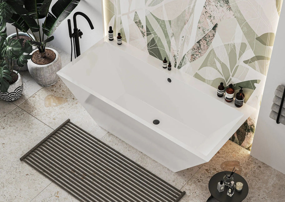 Cadă din compozit albă mată Temza