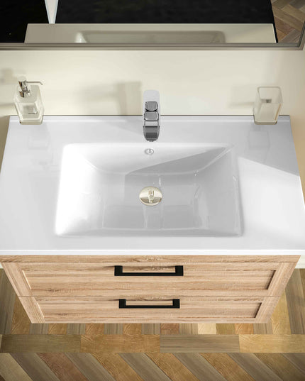 Mobilier de baie suspedat Inari, Oak Nebraska