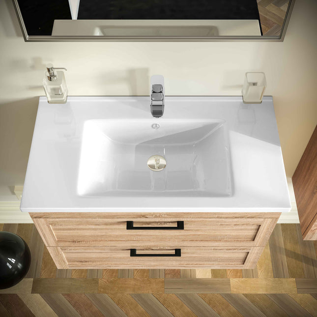 Mobilier de baie suspedat Inari, Oak Nebraska