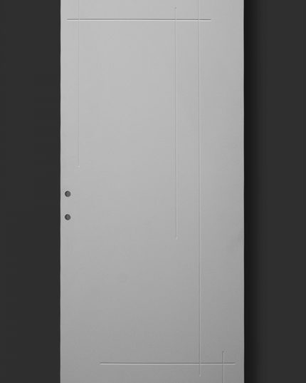 Ușă de interior albă APN146 cu toc reglabil – complet echipată