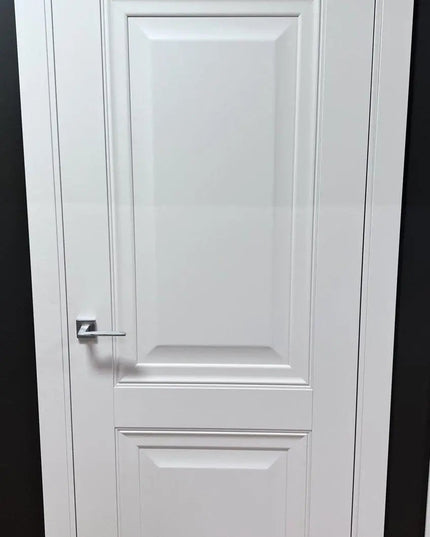 Ușă interior Elegant Lux albă – balamale ascunse, cu toc reglabil și design clasic-modern