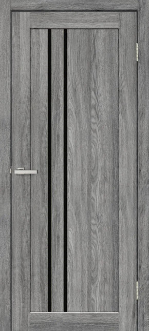 Ușă interior Lego 05 Eugene Oak – cu decor vertical, complet echipată și toc reglabil