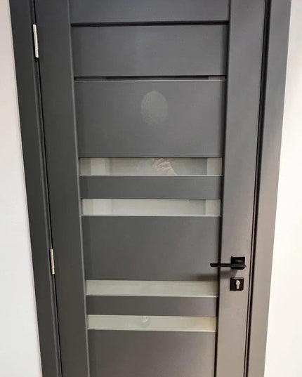 Ușă interior Rino 06 Graphite Silk Mat – complet echipată