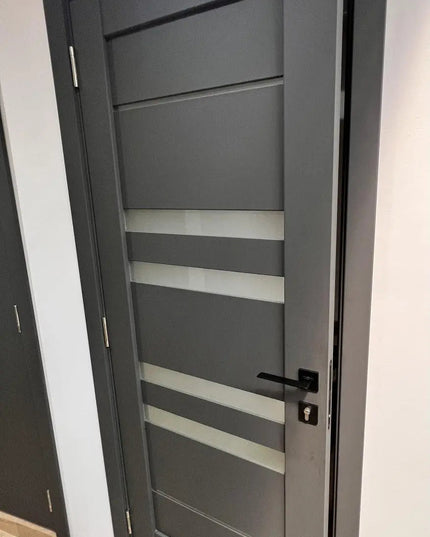 Ușă interior Rino 06 Graphite Silk Mat – complet echipată