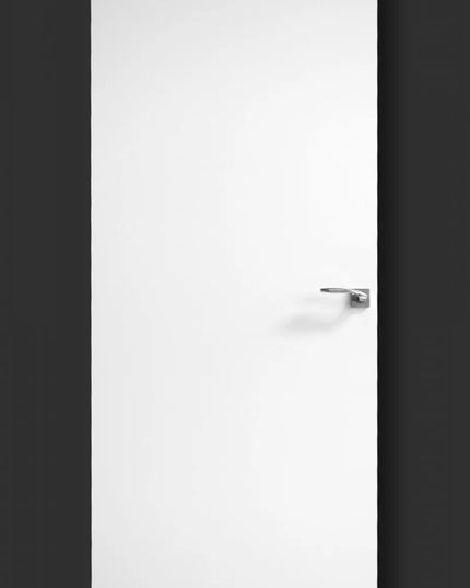 Ușă de interior Pulls alb mat cu toc reglabil – design discret, complet echipată, livrare rapidă