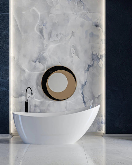 Cadă din compozit albă mată Marina