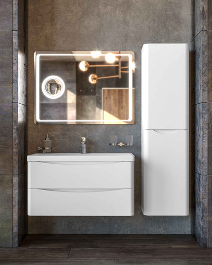 Mobilier de baie suspendat Vista, Alb