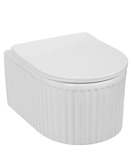 Vas WC Suspendat White Ribbed
