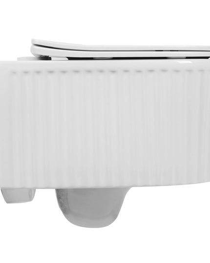 Vas WC Suspendat White Ribbed