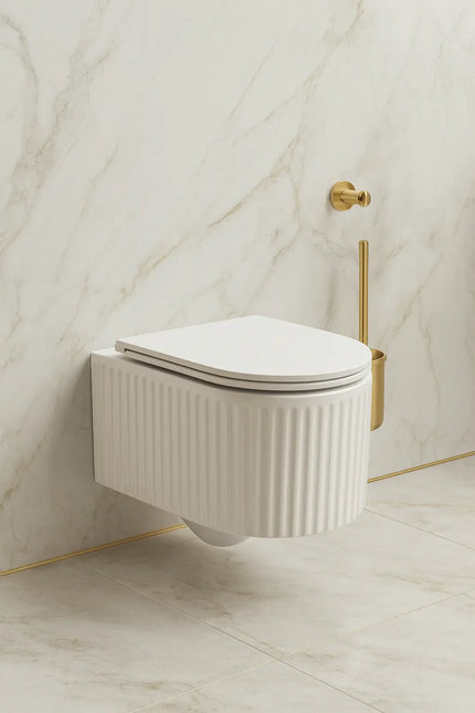 Vas WC Suspendat White Ribbed