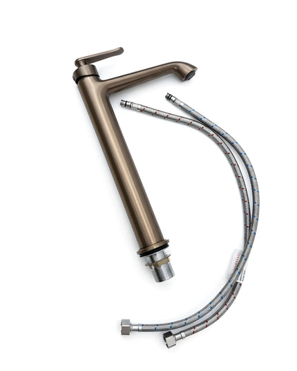 Baterie înaltă lavoar baie bronz satinat – Mâner clasic în trepte | B1006A 02