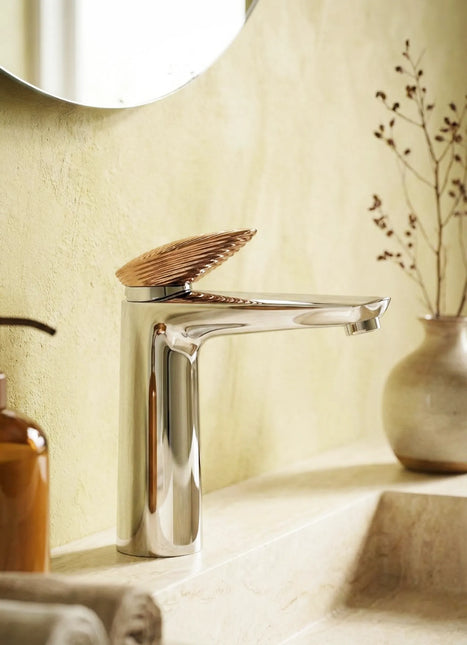 Baterie lavoar – Colecția Mevai – Crom + Rose gold