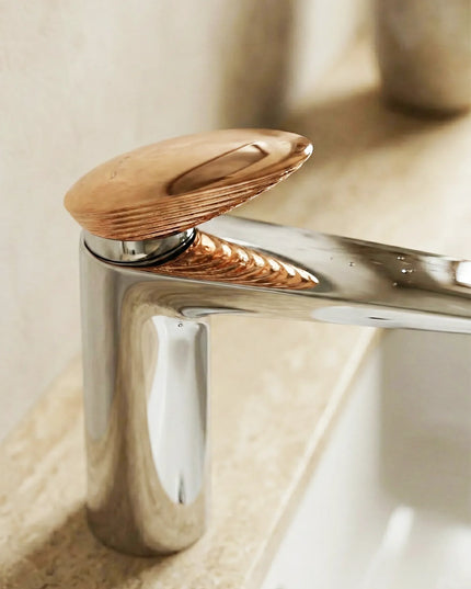 Baterie lavoar – Colecția Mevai – Crom + Rose gold