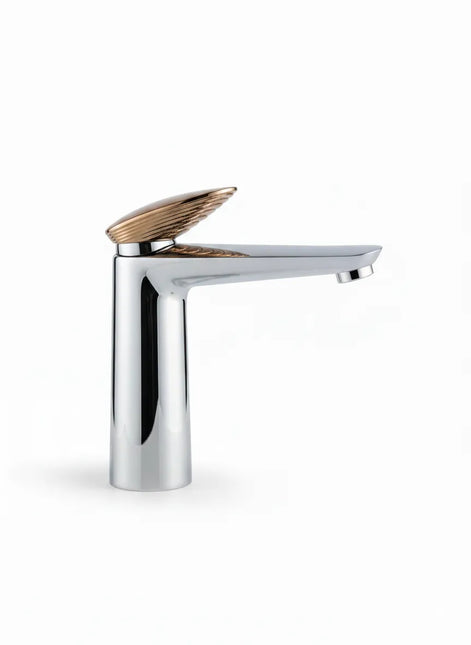 Baterie lavoar – Colecția Mevai – Crom + Rose gold