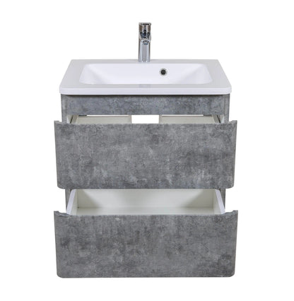 Mobilier de baie suspendat Accent gri