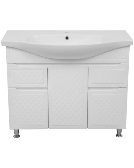 Mobilier de baie pe pardoseală Rodors, Alb