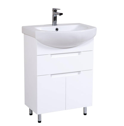 Mobilier de baie pe pardoseală Quadro, Alb