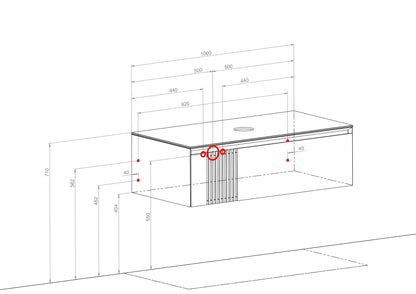 Mobilier de baie suspendat Manhattan , Antracit