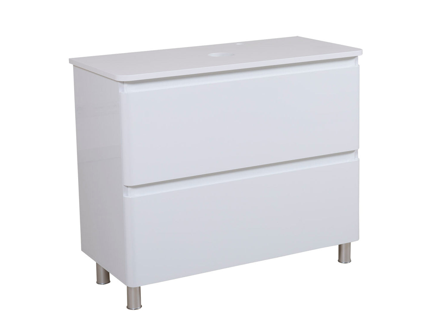 Mobilier de baie suspendat Accent alb, cu blat