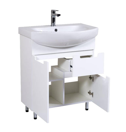 Mobilier de baie pe pardoseală Quadro, Alb