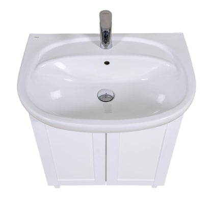 Mobilier de baie pe pardoseală Woodmix, Alb