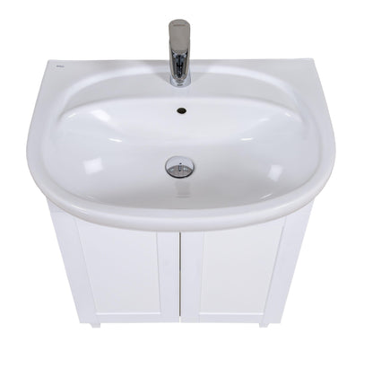 Mobilier de baie pe pardoseală Woodmix, Alb
