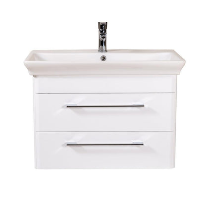 Mobilier de baie suspendat Paola, Alb