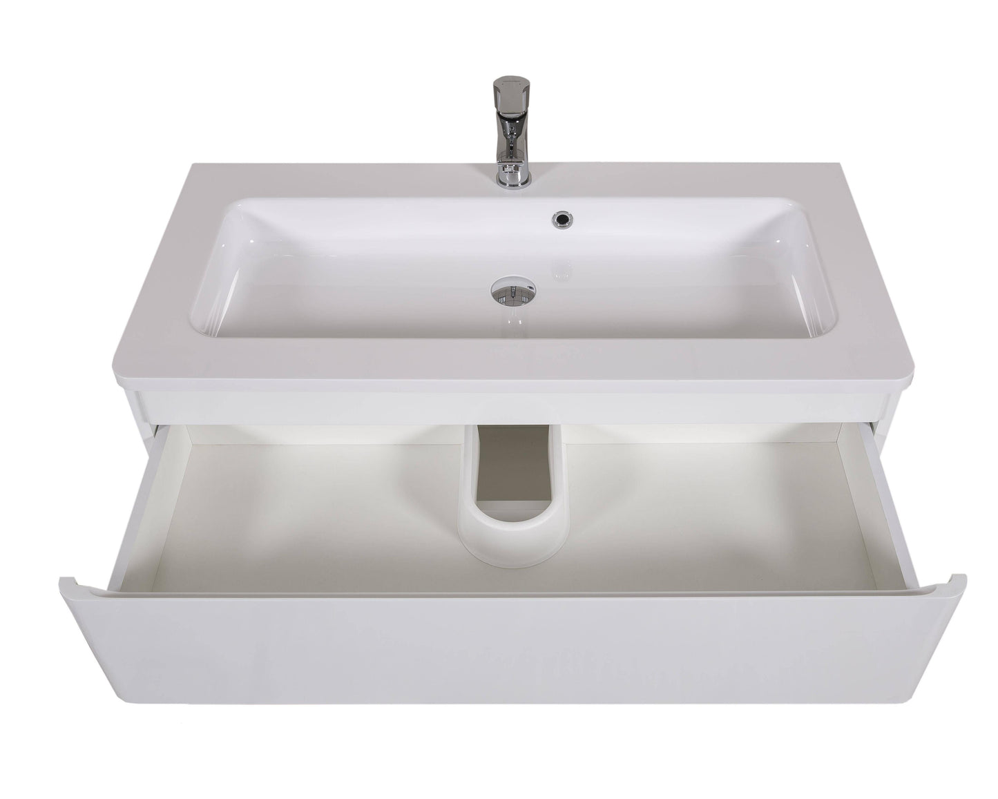Mobilier de baie suspendat Accent alb