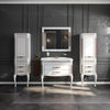Mobilier de baie pe pardoseală Royal, Alb+auriu