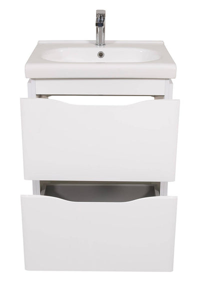 Mobilier de baie pe pardoseală Venice, Alb (City)