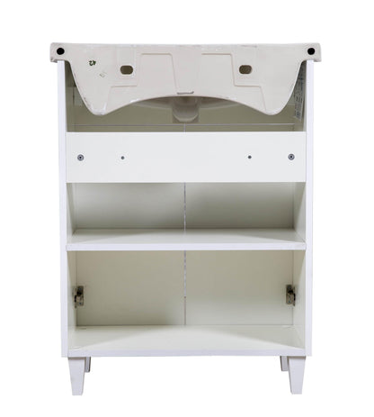 Mobilier de baie pe pardoseală Woodmix, Alb