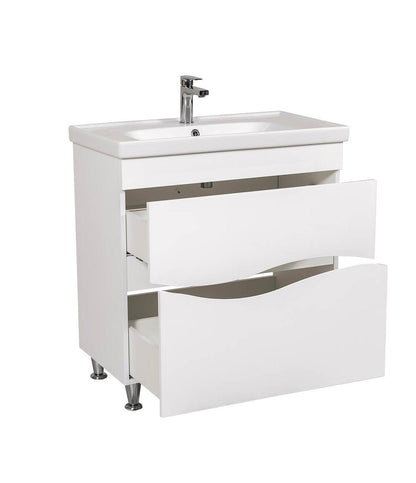 Mobilier de baie pe pardoseala Alfa alb