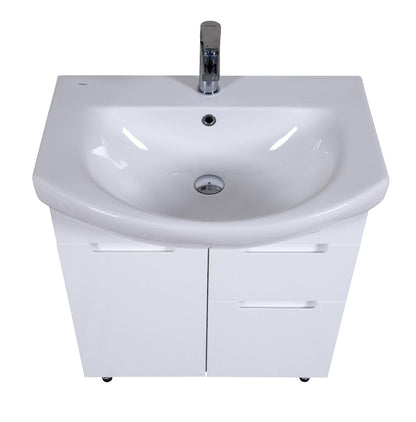 Mobilier de baie pe pardoseală Quadro, Alb