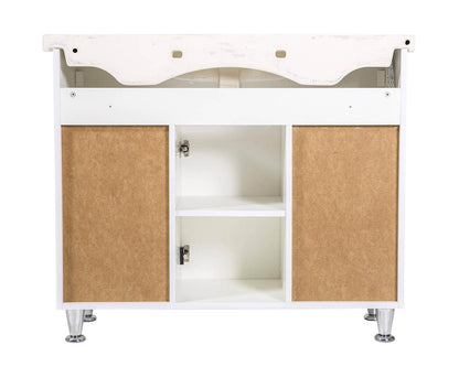 Mobilier de baie pe pardoseală Rodors, Alb